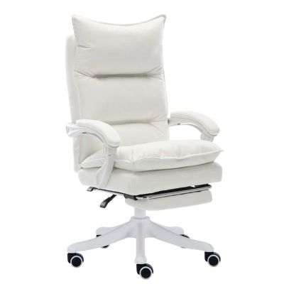 Computer Office Chair Swivel Task Chair Swivel Office Chair Home Ergonomic Comfortable Sedentary Backrest Gaming Chair Computer Chair with Adjustable Armrest Ergonomic Desk Chair ( Color : White , Siz