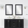 Altair Design Ivy 24" Rectangular Bathroom Wood Framed Wall Mirror in Black Oak view 3