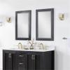 Altair Design Ivy 24" Rectangular Bathroom Wood Framed Wall Mirror in Black Oak view 4