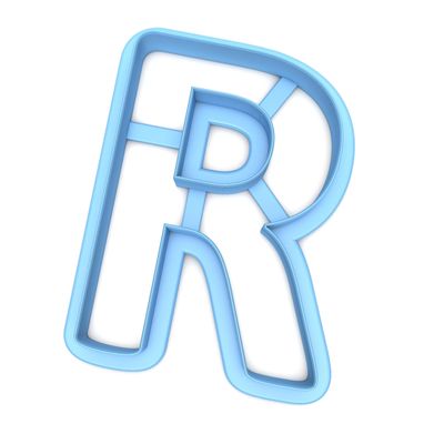 Sweet Prints Inc Letter R Cookie Cutter - Dishwasher Safe (3")