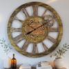 ImprovingLife The Gears Clock 36'' Inch Real Moving Gear Wall Clock Vintage Industrial Oversized Rustic Farmhouse (Gold Antique) view 1