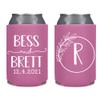 Large Letter Wedding Party Favor Screen Printed Can Coolers view 1