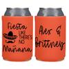 Fiesta Like There's No Manana Wedding Party Favor Screen Printed Can Coolers view 1