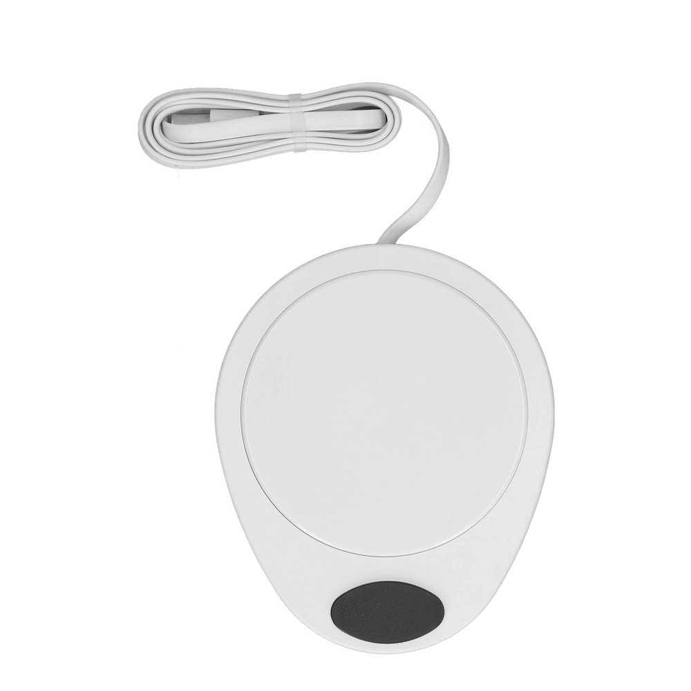 USB Mug Warmer Constant Temp Adjustable Electric Beverage Heating Plate for Ceramic Coffee Cups (White)