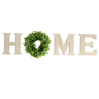 ORFOFE Letters Home Wall Hanging Wooden Wall Decor Home Sign Wall-mounted Pendant Wooden Art