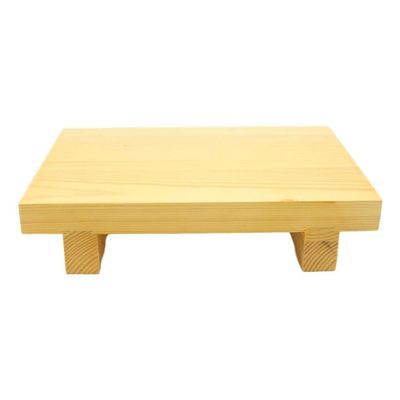 1 Pcs Of Japanese Korean Cuisine Sashimi Sushi Kimbap Geta Bamboo Wood Serving Plate 10" L
