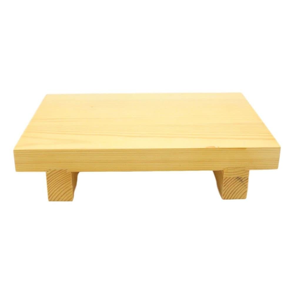 1 Pcs Of Japanese Korean Cuisine Sashimi Sushi Kimbap Geta Bamboo Wood Serving Plate 10" L