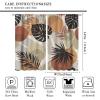 Decorative Blackout Curtains Mid Century Modern Trendy Abstract Seamless Pattern Beige Tone Tropical Leaves Minimalist Art Abstract Modern Art Geometric Shapes Blackout Curtains42x45in view 2