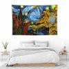 YNEE Tapestry Baroque Shards of Stained Glass Angel Devil Genesis Van Gogh Stars Tapestry Aesthetic Tapestry Wall Tapestry Home Decor for Living Room Bedroom 40"x60" view 4