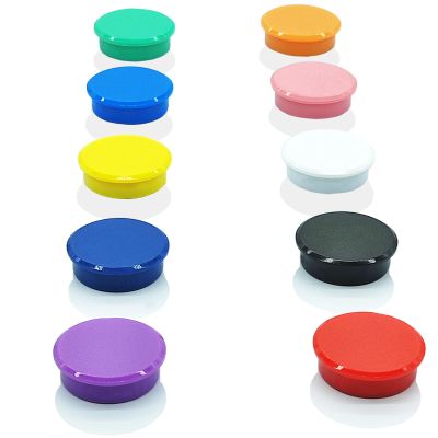 ZDZBLX Fridge Magnets, Heavy Duty Strong Refrigerator Magnets for Whiteboard Locker, 10 Pack Decorative Round Magnets in 10 Colors, Cute Colored Magnet for Fridge, Office, Kitchen, Classroom, Home