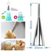 AMBESTAR Cream Horn Molds, 16 Pack 5 Inch Pastry Roll Molds with Piping Bags Reusable, Cleaning Brush, Long Cream Icing Piping Nozzle Baking Accessories Tool for Mum and Baker view 3
