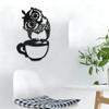 JILIP Metal Owl Wall Art Sculpture, 3D Hanging Wall Silhouette Sign, Black Home Wall Art Decor, Outdoor Indoor Garden Wall Sculpture (Size : 23.6IN/60cm) view 1