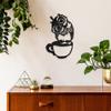 JILIP Metal Owl Wall Art Sculpture, 3D Hanging Wall Silhouette Sign, Black Home Wall Art Decor, Outdoor Indoor Garden Wall Sculpture (Size : 23.6IN/60cm) view 2