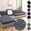 Stretch Sectional Couch Seat Cushion Covers for L Shape Sofa Chaise Lounge, Jacquard Sofa Slipcover 1/2/3 Seat Sofa Cover Settee T-Cushion Furniture Protector view 2