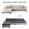 Stretch Sectional Couch Seat Cushion Covers for L Shape Sofa Chaise Lounge, Jacquard Sofa Slipcover 1/2/3 Seat Sofa Cover Settee T-Cushion Furniture Protector view 4