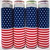 Aztec Sky | Slim Can Cooler Sleeves | Insulated Neoprene Slim Can Sleeves | Skinny Can Cooler for Hard Seltzer | Skinny Can Coolers for Slim Beer | Tall Can Koolie for Slim Cans (AMERICAN FLAG) view 1