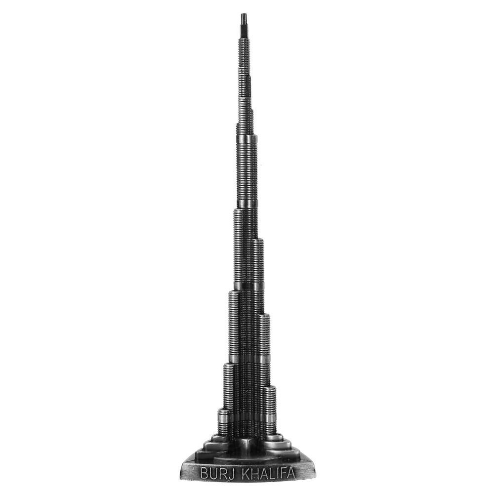 LiebeWH Burj Khalifa Model Alloy Miniature Tower Replica Souvenir Office Home Desk Decor Modern Collectible Gift Statue