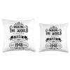 75 Birthday Making the world a better place since 1948 Throw Pillow view 3