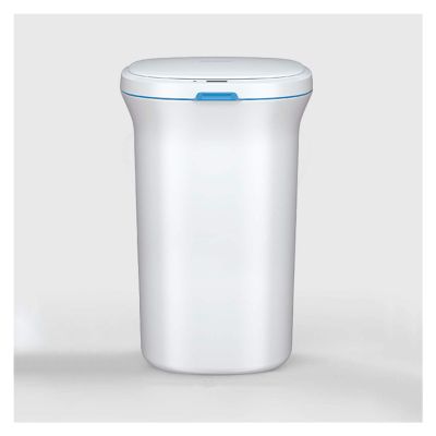 DYPASA Wastepaper Basket Creative Electric Trash Can Household Induction Trash Can with Lid Smart Touchless Kitchen Toilet Trash Can (2.6 Gallons/3.6 Gallons), White Garbage Can (Size : 10L)