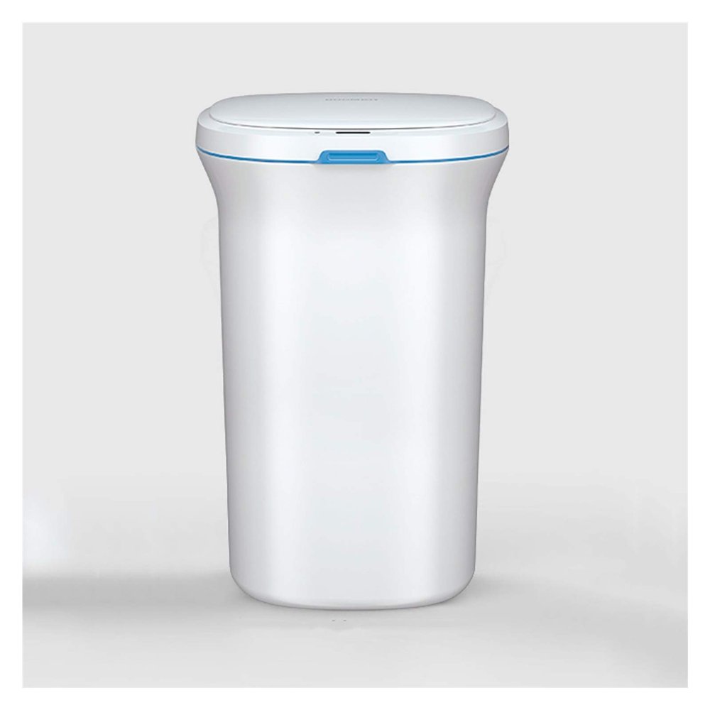 DYPASA Wastepaper Basket Creative Electric Trash Can Household Induction Trash Can with Lid Smart Touchless Kitchen Toilet Trash Can (2.6 Gallons/3.6 Gallons), White Garbage Can (Size : 10L)