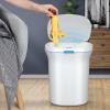 DYPASA Wastepaper Basket Creative Electric Trash Can Household Induction Trash Can with Lid Smart Touchless Kitchen Toilet Trash Can (2.6 Gallons/3.6 Gallons), White Garbage Can (Size : 10L) view 3