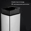 DYPASA Wastepaper Basket 8 Liter Rectangular Kitchen Trash Can with Soft-Close Lid Household Stainless Steel Automatic Trash Can Narrow Bathroom Trash Can Garbage Can (Color : Silver) view 3