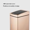 DYPASA Wastepaper Basket 8 Liter Rectangular Kitchen Trash Can with Soft-Close Lid Household Stainless Steel Automatic Trash Can Narrow Bathroom Trash Can Garbage Can (Color : Silver) view 4