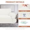 Easy-Going 100% Waterproof Oversized Loveseat Couch Cover, Dual Waterproof Sofa Cover, Stretch Jacquard Sofa Slipcover, Leakproof Furniture Protector for Kids, Pets, Dog and Cat, Cream view 4