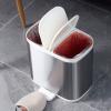 DYPASA Wastepaper Basket Stainless Steel Sorting Trash Can Square Household Foot Pedal Garbage Can with Cover Kitchen Living Room Creative Wet and Dry Waste Paper Basket Garbage Can (Color : Gold) view 4