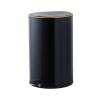 DYPASA Wastepaper Basket Creative Foot-Operated Trash Can with Lid Barrel-Shaped Stainless Steel Household Garbage Can Light Luxury Pedal Trash Bin Garbage Can (Color : Black, Size : 12L) view 1
