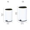 DYPASA Wastepaper Basket Creative Foot-Operated Trash Can with Lid Barrel-Shaped Stainless Steel Household Garbage Can Light Luxury Pedal Trash Bin Garbage Can (Color : Black, Size : 12L) view 2