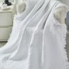 Brandream White Quilt Set Cotton Queen Size Shabby Chic Cottagecore Bedding Matelasse Coverlet Set Ruffle Bedspreads 3-Piece view 4