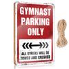 CakJuice Decorative Hanging Sign Gymnast Parking Only Wooden Sign Funny Bathroom Accessories Indie Room Decor (Size : 20X30CM) view 1