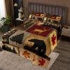 Erosebridal Patchwork Rustic Cabin Quilt Set King,Woodland Animal Deer Bear Coverlet Set Farmhouse Lodge Bedspread Set for Men Women Camping Mountain Pine Trees Bedding Set with 2 Pillow Cases view 1