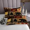 Erosebridal Patchwork Rustic Cabin Quilt Set King,Woodland Animal Deer Bear Coverlet Set Farmhouse Lodge Bedspread Set for Men Women Camping Mountain Pine Trees Bedding Set with 2 Pillow Cases view 4
