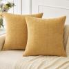 MIULEE Pack of 2 Couch Throw Pillow Covers 20x20 Inch Soft Gold Chenille Pillow Covers for Sofa Living Room Spring Home Decor Couch Solid Dyed Cases view 1