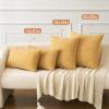 MIULEE Pack of 2 Couch Throw Pillow Covers 20x20 Inch Soft Gold Chenille Pillow Covers for Sofa Living Room Spring Home Decor Couch Solid Dyed Cases view 4