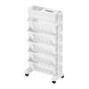 AMONIDA Storage Trolley,Storage Organizer Rack,Movable Bookshelf Large Capacity Rotatable Removable Plastic Practical Rolling Organization Shelf view 1
