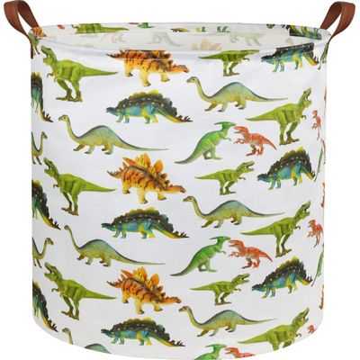 HIYAGON Dinosaur Kids Laundry Hamper Baby Laundry Basket Cute Kids Hamper Toy Storage Bin Boys Hamper and Girls Dinosaur Room Decor(Toy Dinosaur)
