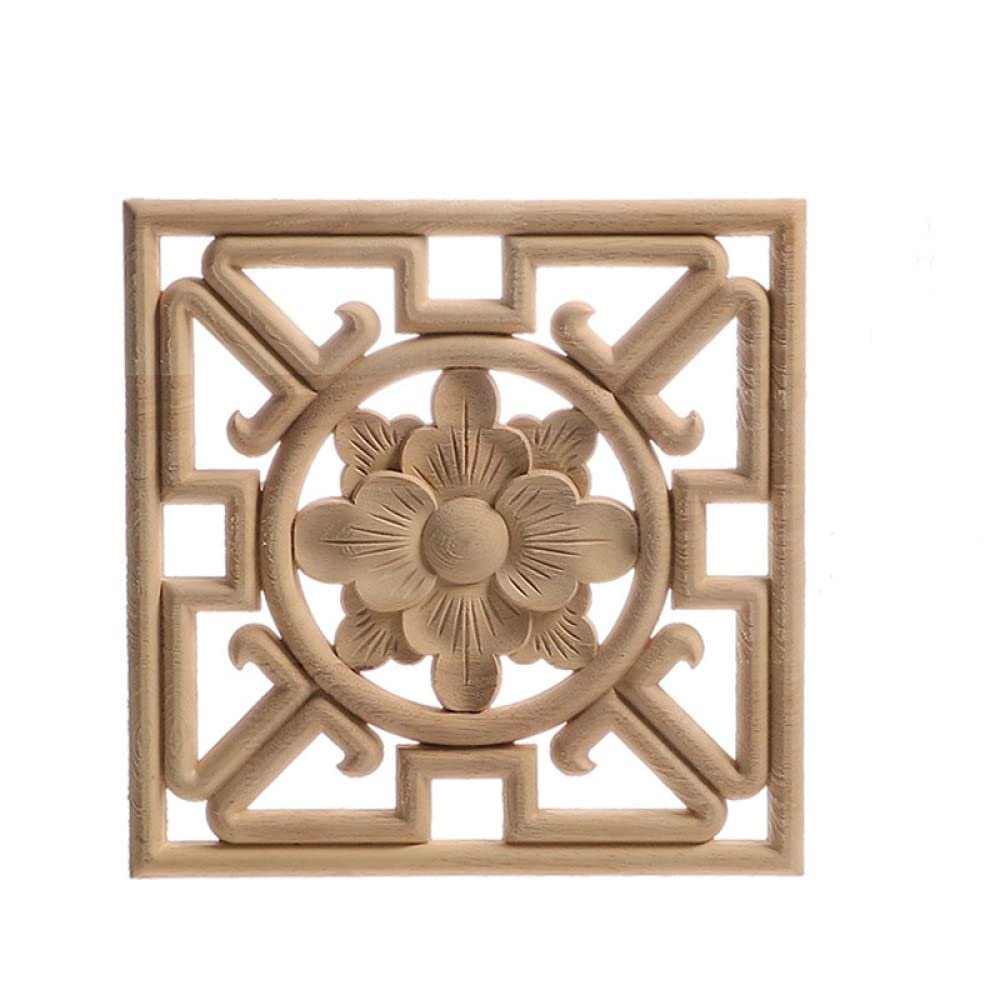Wood Mouldings Wood Carving Door Onlay Wood Applique Wood Decal Antique Retro Long Leaves Wooden Cabinet Furniture Corner,F3,15