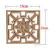 Wood Mouldings Wood Carving Door Onlay Wood Applique Wood Decal Antique Retro Long Leaves Wooden Cabinet Furniture Corner,F3,15 view 2
