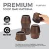 Bed Risers (Set of 4) Furniture Risers Lifts Height 2", Oak Solid Wooden Risers for Bed, Furniture Risers with Non-Slip Recessed Hole (Monolithic Wood, 4pcs-2" Hight-Walnut Color) view 3