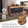 Bed Risers (Set of 4) Furniture Risers Lifts Height 2", Oak Solid Wooden Risers for Bed, Furniture Risers with Non-Slip Recessed Hole (Monolithic Wood, 4pcs-2" Hight-Walnut Color) view 4