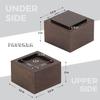 FASONLA Bed Risers (Set of 4) - Oak Solid Wood Furniture Risers Lifts Height 2" with Non-Slip Recessed Hole (4pcs-2" Hight-Walnut Color) view 2