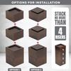 FASONLA Bed Risers (Set of 4) - Oak Solid Wood Furniture Risers Lifts Height 2" with Non-Slip Recessed Hole (4pcs-2" Hight-Walnut Color) view 3