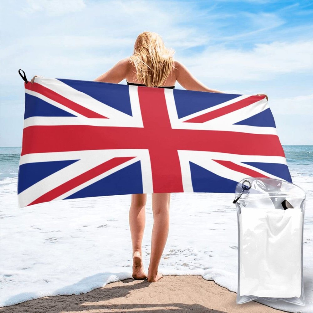 HETOCO United Kingdom Flag Quick Dry Beach Towels for Beach Pool Bath Camping Travel Swimming Bath Beach Blanket 27.5"X55"