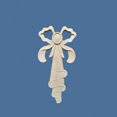 Wood Oak Carved Wave Flower Onlay Decal Corner Applique for Home Furniture Decor Decorative Wood Carved Long Applique,04