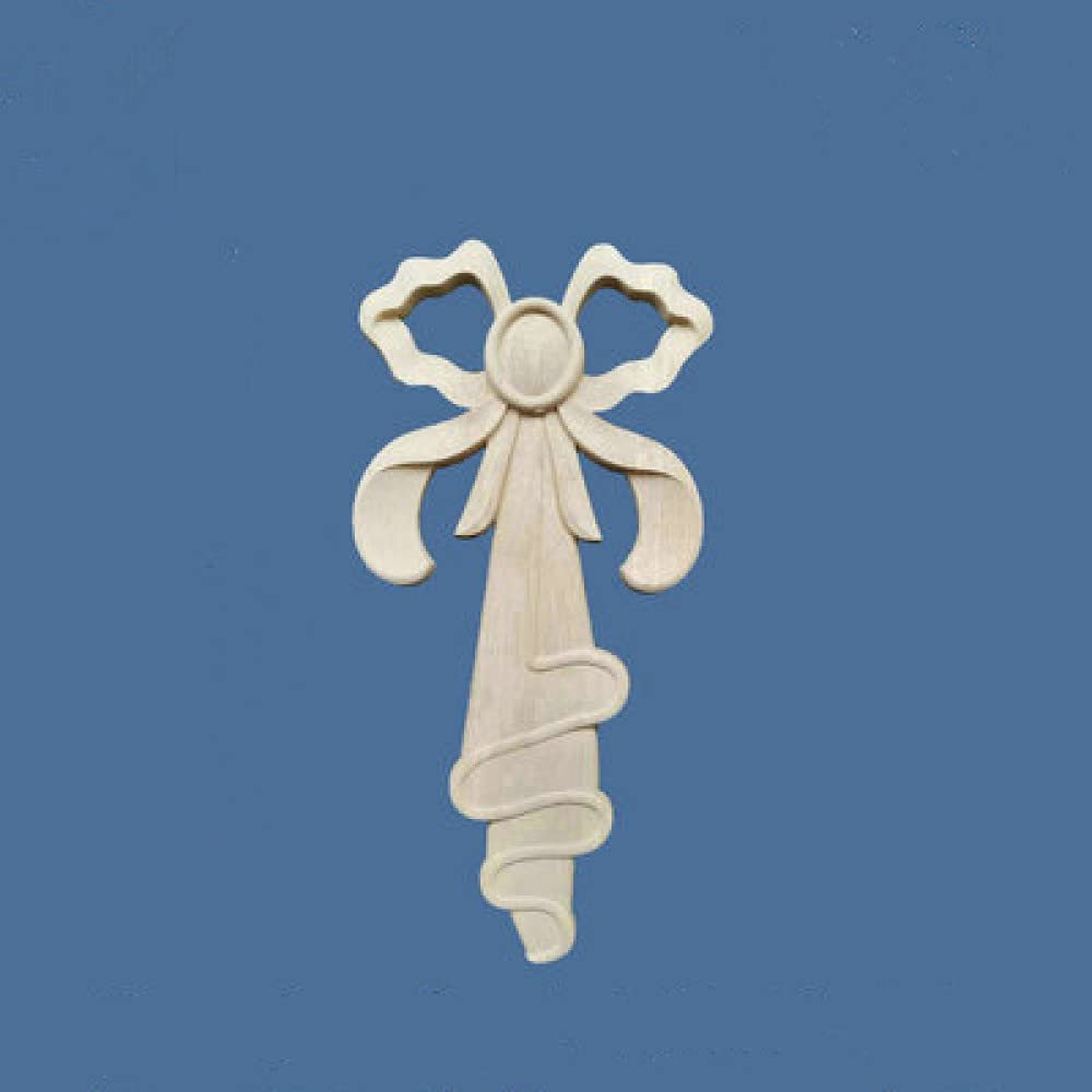 Wood Oak Carved Wave Flower Onlay Decal Corner Applique for Home Furniture Decor Decorative Wood Carved Long Applique,04