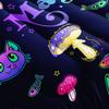 Datura home Mushroom Cat Kids Comforter Bedding Set for Boys Girls, Cartoon Mixed Color Mushroom and Cute Cat Fishbone Pattern Comforter with 2 Pillowcases(Mushroom Cat Twin) view 4