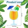 2 Pcs Cruise Door Magnets with 3 Drink Magnets and Dry Erase Pens for Birthday Carnival Family Friends view 2